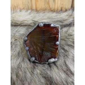 NEW ART BY AMY LABBE stone mobile phone accessory in brown